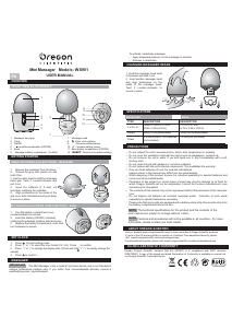 Bruksanvisning Oregon WS901 Massageapparat