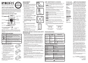 Mode d’emploi Homedics PX-130 Oxymètre de pouls