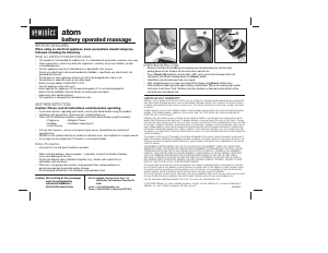 Manual de uso Homedics PM-35 Masajeador