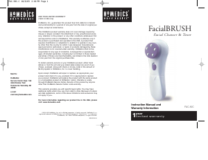 Manual Homedics FAC-50 Facial Cleansing Brush