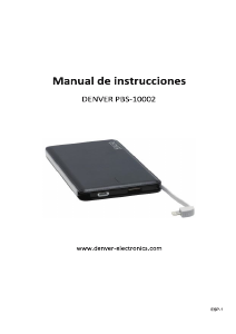 Manual de uso Denver PBS-10002 Cargador portátil