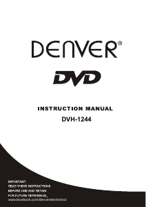 Manuale Denver DVH-1244 Lettore DVD