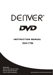 Manual de uso Denver DVH-7786 Reproductor DVD