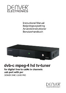 Manual Denver DVBC-110HDMK3 Digital Receiver