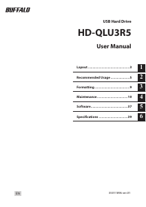 Manual de uso Buffalo HD-QLU3R5 Disco duro