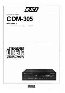 Mode d’emploi BST CDM-305 Lecteur CD