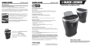 Manual Black and Decker CC1200 Paper Shredder