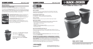 Manual Black and Decker CC1500 Paper Shredder