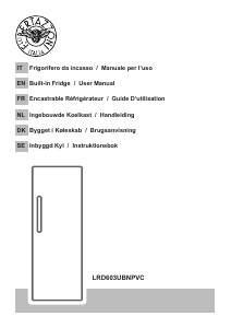 Bruksanvisning Bertazzoni LRD603UBNPVC Kylskåp