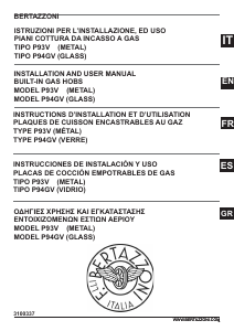 Manual de uso Bertazzoni PM6040X Placa