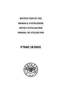 Manual de uso Bertazzoni P784IC1B2NEE Placa