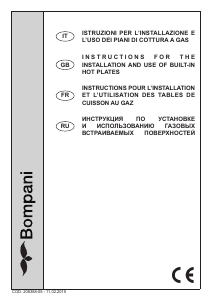 Manuale Bompani BO213NB/N Piano cottura