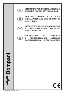 Manuale Bompani BO293MB/N Piano cottura