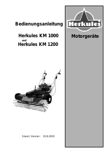 Bedienungsanleitung Herkules KM 1000 B Kehrmaschine