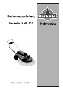 Bedienungsanleitung Herkules KMR 851 Battery Kehrmaschine