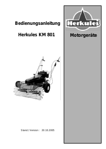Bedienungsanleitung Herkules KM 801 H Kehrmaschine