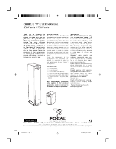 Manual Focal Chorus CC 800 V Speaker