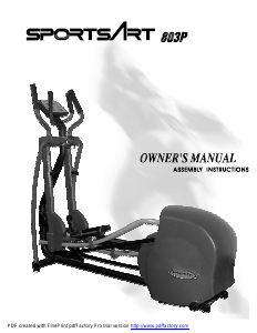 Bruksanvisning SportsArt 803P Crosstrainer