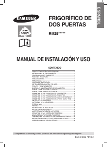 Manual de uso Samsung RM25KGRS Frigorífico combinado