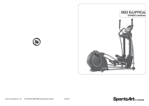 Handleiding SportsArt E822 Crosstrainer
