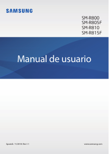 Manual de uso Samsung SM-R815F Galaxy Watch Smartwatch