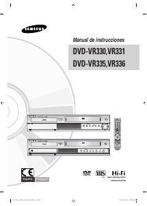 Manual de uso Samsung DVD-VR331 Reproductor DVD-Vídeo