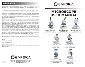 Manual Barska AY11218 Microscope