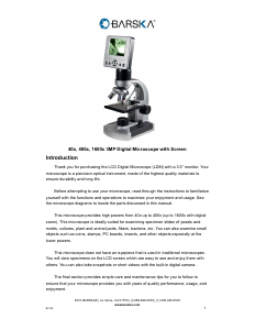 Manual Barska AY11374 Microscope