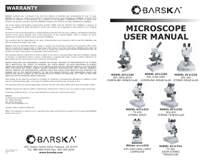 Manual Barska AY11232 Microscope