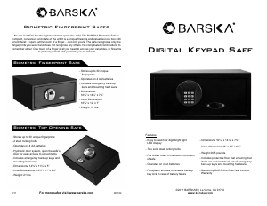 Manual Barska AX11618 Safe