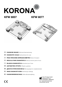 Mode d’emploi Korona KFW 8077 Pèse-personne