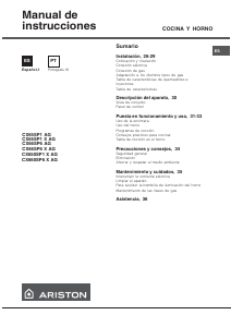 Manual de uso Ariston CX650S P1(X) AG Cocina