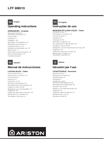 Manuale Ariston LFF 8M019 X AG Lavastoviglie