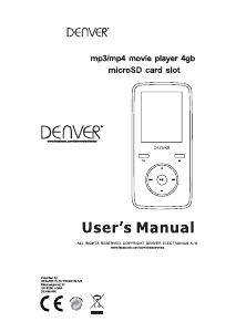 Instrukcja Denver MPG-4054NRC Odtwarzacz Mp3