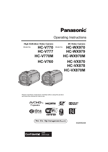 Manual Panasonic HC-V777EB Camcorder