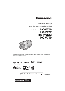 Mode d’emploi Panasonic HC-V720MEF Caméscope