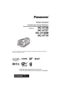 Mode d’emploi Panasonic HC-V727EF Caméscope