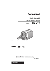 Mode d’emploi Panasonic HC-V10EF Caméscope
