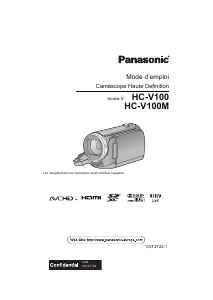 Mode d’emploi Panasonic HC-V100MEF Caméscope