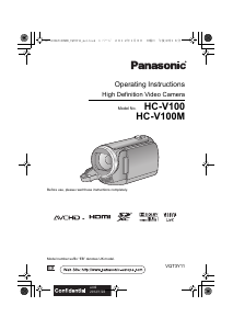 Manual Panasonic HC-V100MEB Camcorder