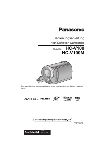 Bedienungsanleitung Panasonic HC-V100MEG Camcorder