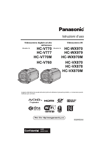 Manuale Panasonic HC-V760EG Videocamera