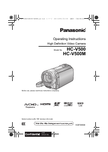 Manual Panasonic HC-V500EB Camcorder