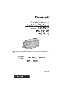 Manual Panasonic HC-V210MGN Camcorder