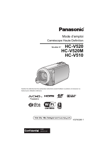 Mode d’emploi Panasonic HC-V510EF Caméscope