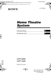 Instrukcja Sony HTP-1200 Zestaw kina domowego