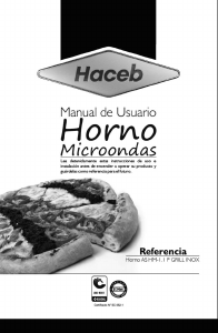 Manual de uso Haceb Assento HM 1.1 P GRILL Microondas