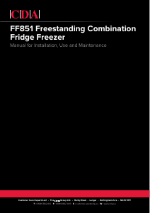Manual CDA FF851 Fridge-Freezer