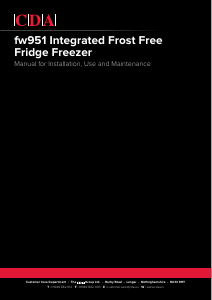Manual CDA FW951 Fridge-Freezer