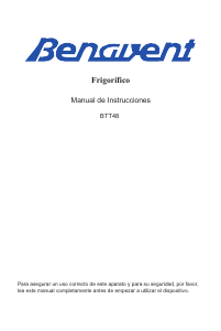 Manual de uso Benavent BTT48 Refrigerador